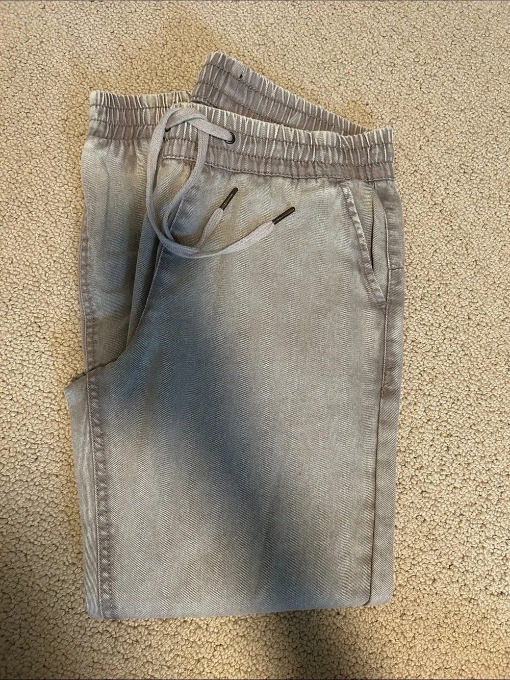 Light Gray Drawstring Jogger Pants - Picture 7 of 7